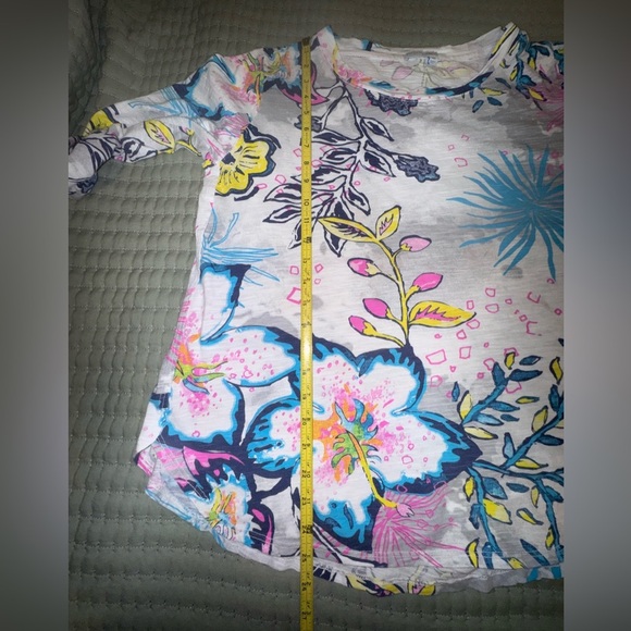 Fresh Produce Floral Print Women's Top. 3/4 sleeve. Size M. VGUC - Picture 7 of 10